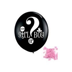 Cinsiyet Belirleme Balonu Pembe Konfetili - Parti Sürprizi