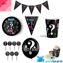 Cinsiyet Belirleme Partisi Erkek Parti Seti 8 Kişilik - Parti Sürprizi