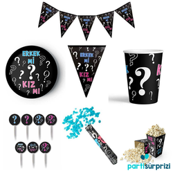 Cinsiyet Belirleme Partisi Erkek Parti Seti - Parti Sürprizi