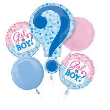 Cinsiyet Partisi Mavi Folyo Balon Set - 1