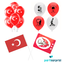 Çıtalı Ay Yıldız Bayrak Set - Parti Sürprizi