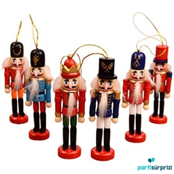 Dekoratif Kurşun Asker Fındıkkıran 6 Lı Set 13 cm - Parti Sürprizi