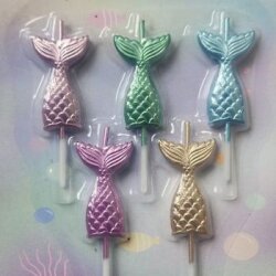 Deniz Kızı Kuyruğu 5 li Mum Set - Parti Sürprizi