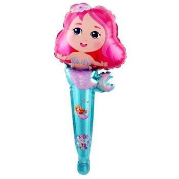 Deniz Kızı Saplı Folyo Balon 1 Adet - 1