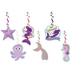 Deniz Kızı Tavan Süsü 70 cm 6 Adet - Parti Sürprizi