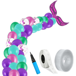 Deniz Kızı Zincir Balon Yapım Seti Fuşya Renk - Parti Sürprizi