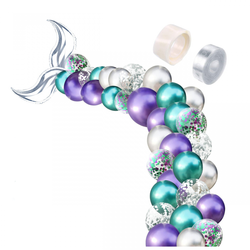 Deniz Kızı Zincir Balon Yapım Seti Gümüş Renk - Parti Sürprizi