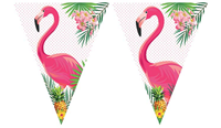 Flamingo ve Arkadaşları Bayrak Afiş - 1
