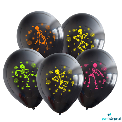 Floresan İskelet Latex Balon 10 Adet - 1