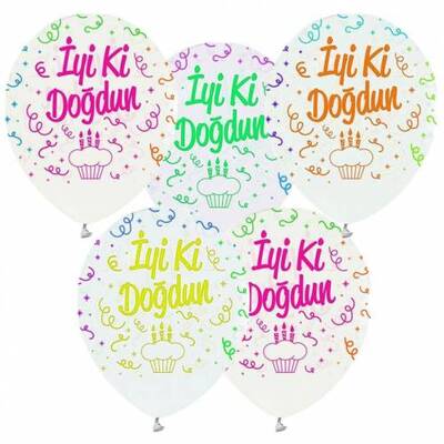 Floresan İyi Ki Doğdun Latex Balon 10 Adet - 2