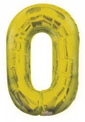 Folyo Balon 0 Rakam Altın Renk 100 Cm - 1