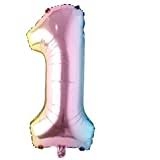 Folyo Balon 1 Rakamı Renkli 80 cm - Parti Sürprizi