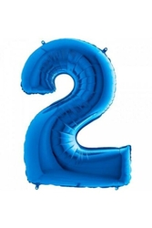 Folyo Balon 2 Rakamı Mavi 100 cm - Parti Sürprizi