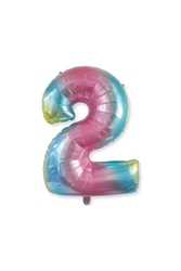 Folyo Balon 2 Rakamı Renkli 80 cm - Parti Sürprizi