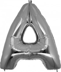 Folyo Balon A Harfi Gümüş Renk 100 Cm - Parti Sürprizi