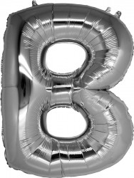 Folyo Balon B Harfi Gümüş Renk 100 Cm - Parti Sürprizi
