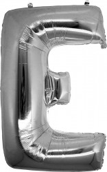 Folyo Balon E Harfi Gümüş Renk 100 Cm - Parti Sürprizi