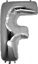 Folyo Balon F Harfi Gümüş Renk 100 Cm - Parti Sürprizi