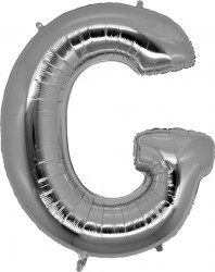 Folyo Balon G Harfi Gümüş Renk 100 Cm - Parti Sürprizi