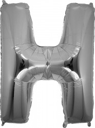 Folyo Balon H Harfi Gümüş Renk 100 Cm - Parti Sürprizi