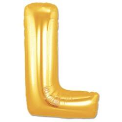 Folyo Balon L Harfi Altın Renk 100 Cm - 1
