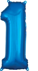 Folyo Balon Mavi 1 Rakam 80 Cm - Parti Sürprizi