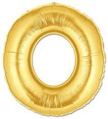 Folyo Balon O harfi Altın Renk 100 Cm