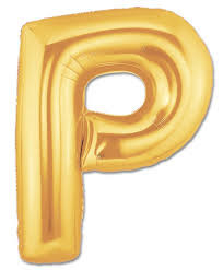 Folyo Balon P Harfi Altın Renk 100 Cm - Parti Sürprizi