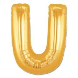 Folyo Balon U Harfi Altın Renk 100 Cm