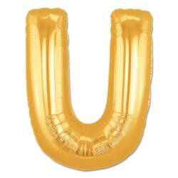 Folyo Balon U Harfi Altın Renk 100 Cm - 1
