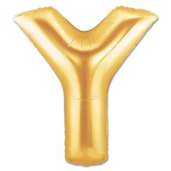 Folyo Balon Y Harfi Altın Renk 100 Cm - Parti Sürprizi