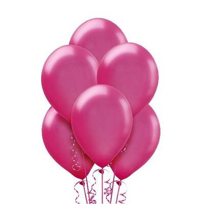 Fuşya Metalik 10 Lu Latex Balon - 1