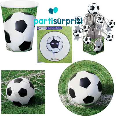 Futbol Topu Teması Parti Seti 8 Kişilik - 1