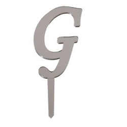 G Harf Aynalı Gümüş Pleksi 7 cm - Parti Sürprizi