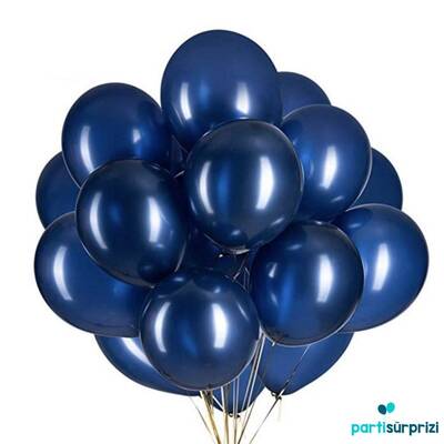 Gece Mavisi Latex Balon 10 Adet - 1