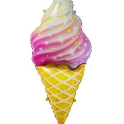 Gökkuşağı Dondurma Şekilli Folyo Balon - Parti Sürprizi