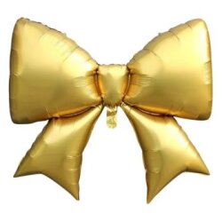 Gold Kurdele Şekilli Folyo Balon 1 Adet - Parti Sürprizi