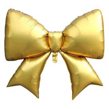 Gold Kurdele Şekilli Folyo Balon 1 Adet - 1