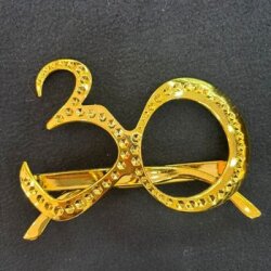 Gold Renk 30 Yaş Parti Gözlüğü 1 Adet - Parti Sürprizi