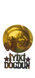 Gold Metalize Yıldızlı İyi Ki Doğdun Asmalı Tavan Süs - 2