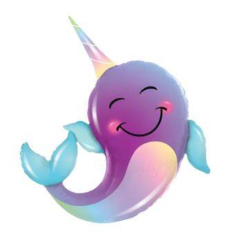 Gülen Renkli Balina Şekilli Folyo Balon 1 Adet - 1