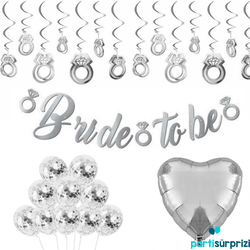 Gümüş Bride To Be Set - Parti Sürprizi