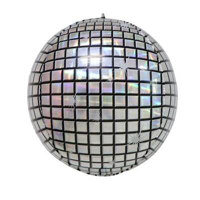 Gümüş Disko Topu Şekilli Folyo Balon