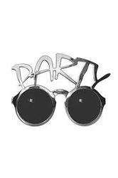 Gümüş Rengi Party Yazılı Gözlük - Parti Sürprizi