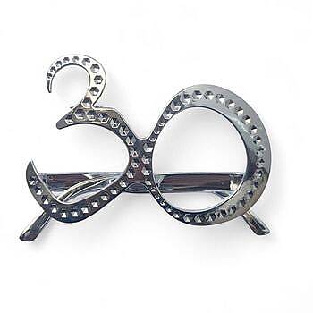 Gümüş Renk 30 Yaş Parti Gözlüğü 1 Adet - 1