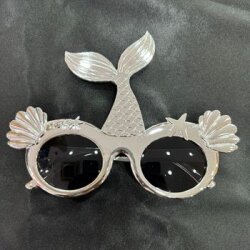 Gümüş Renk Deniz Kızı Parti Gözlüğü - Parti Sürprizi