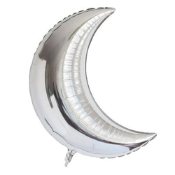 Gümüş Yarım Ay Şekilli Folyo Balon - Parti Sürprizi