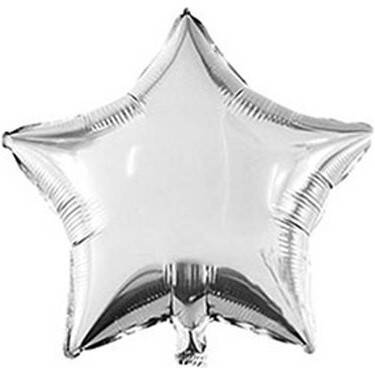 Gümüş Yıldız Folyo Balon 1 Adet