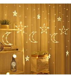 Gün Işığı Hilal Yıldız Şekilli Perde Led Işık 1 Adet - Parti Sürprizi