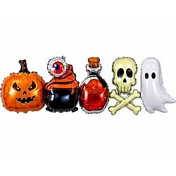 Halloween Cadılar Bayramı 5li Folyo Balon Set - Parti Sürprizi